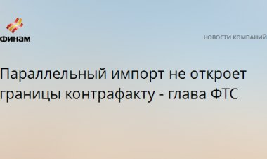 Параллельный импорт не откроет границы контрафакту - глава ФТС