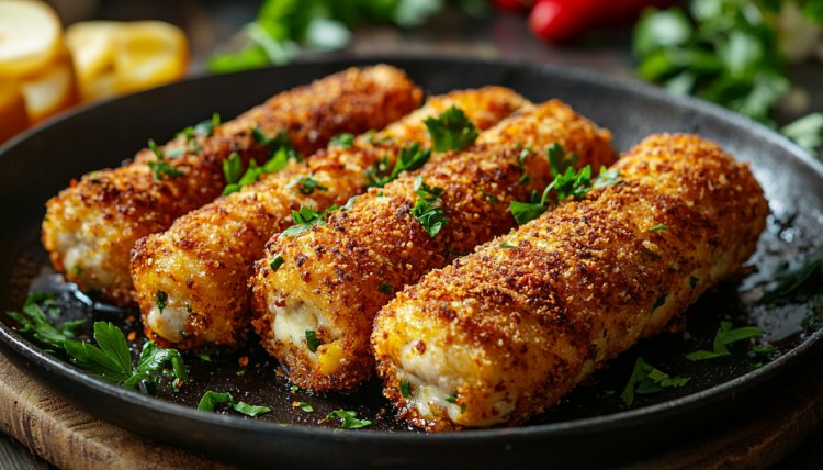 Жарим в сухарях и получаем хит! Хрустящие рулетики из лаваша с курицей